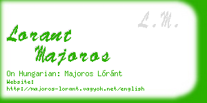 lorant majoros business card
